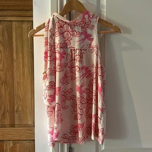 Maeve Anthropologie sleeveless bird print blouse small